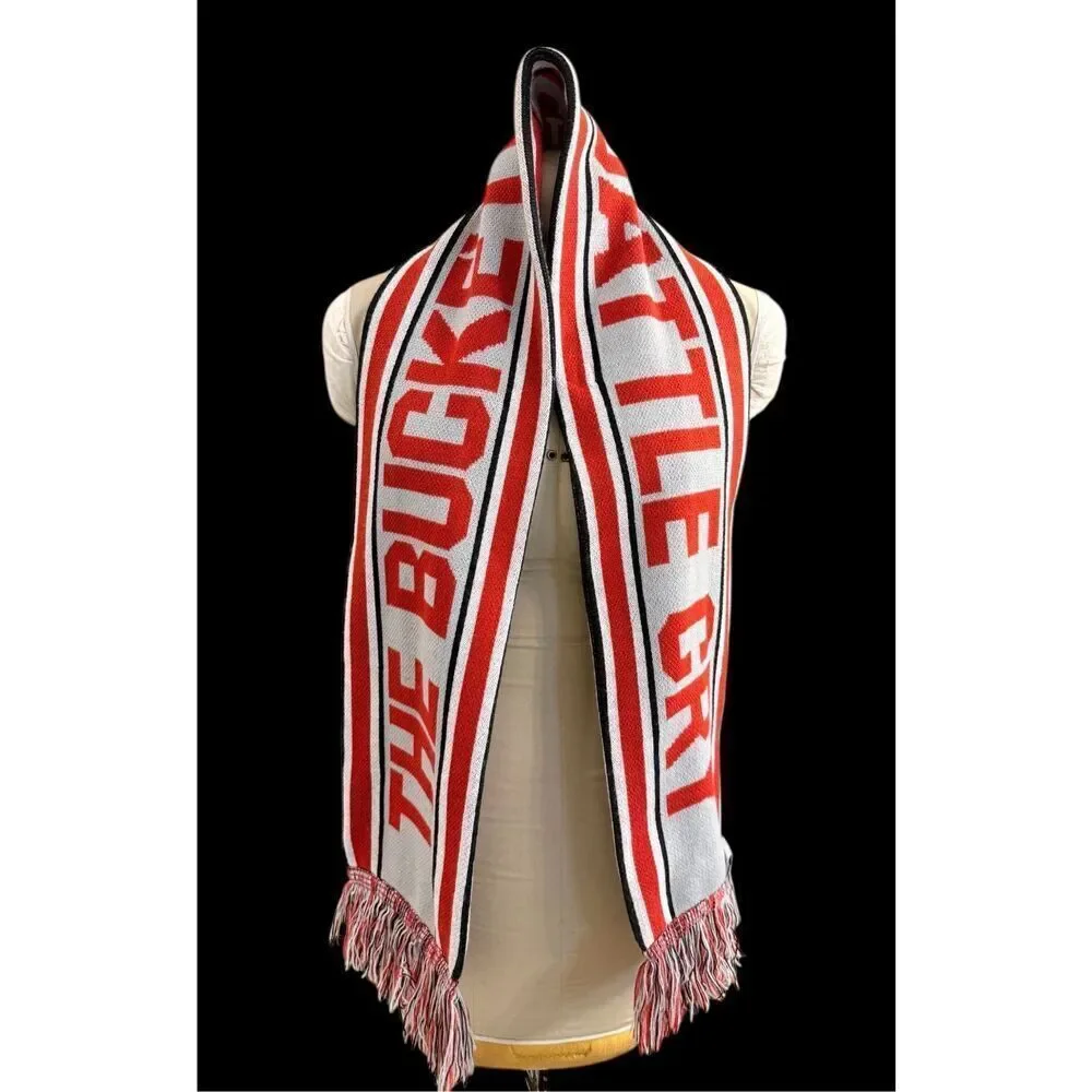 Ohio State Buckeyes Knit Scarf Reversible Battle Cry Unisex